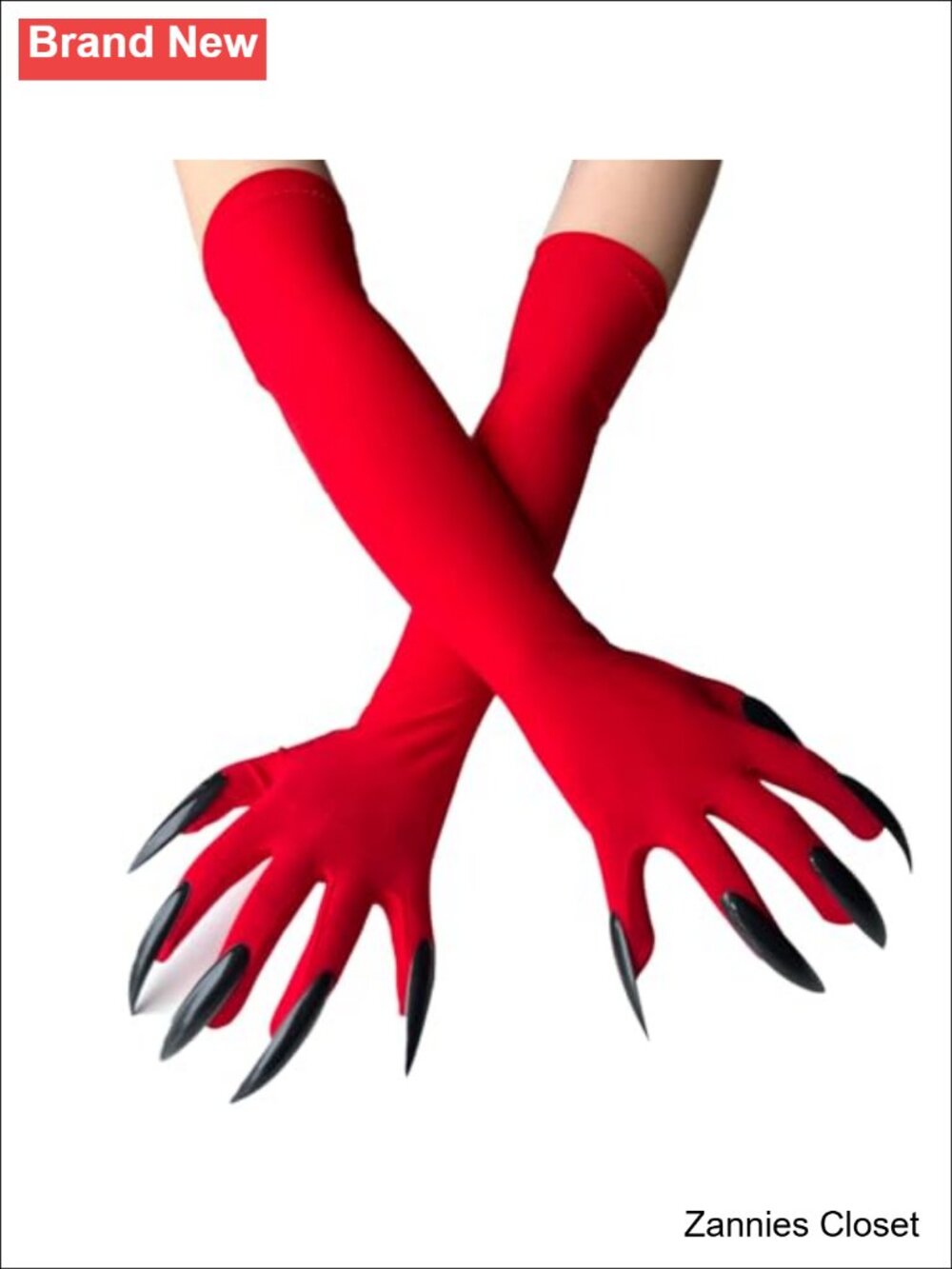 👻 Hayooha Long Paw Gloves Elastic Knitted Ghost Devil Cat Claw Cosplay